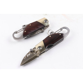 Damascus Blade Material VG10 Keychain Outdoor Folding Pocket Knife EDC UD404900